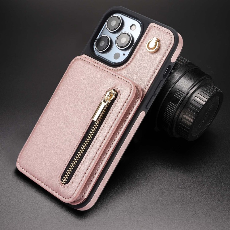 iPhone Card Holder Phone Case Anti-theft Swipe Diagonal Crossbody